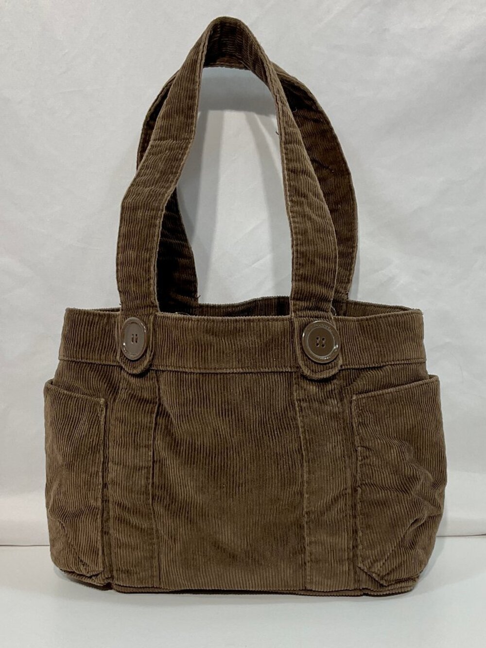 Aeropostale Corduroy Reversible Purse Flannel Plaid Handbag 8"+ Tall